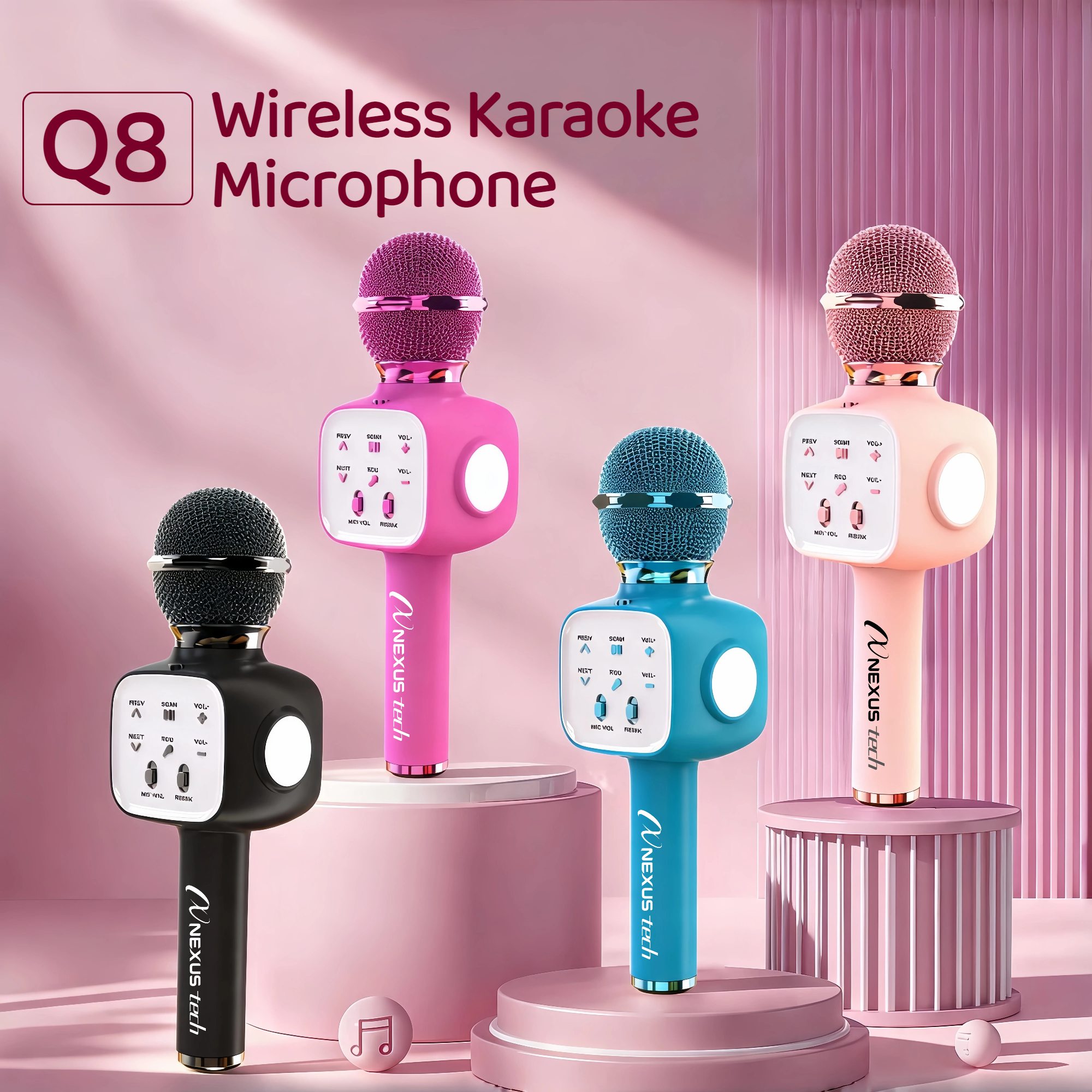 Speakers - Micrófono de karaoke inalámbrico con Bluetooth