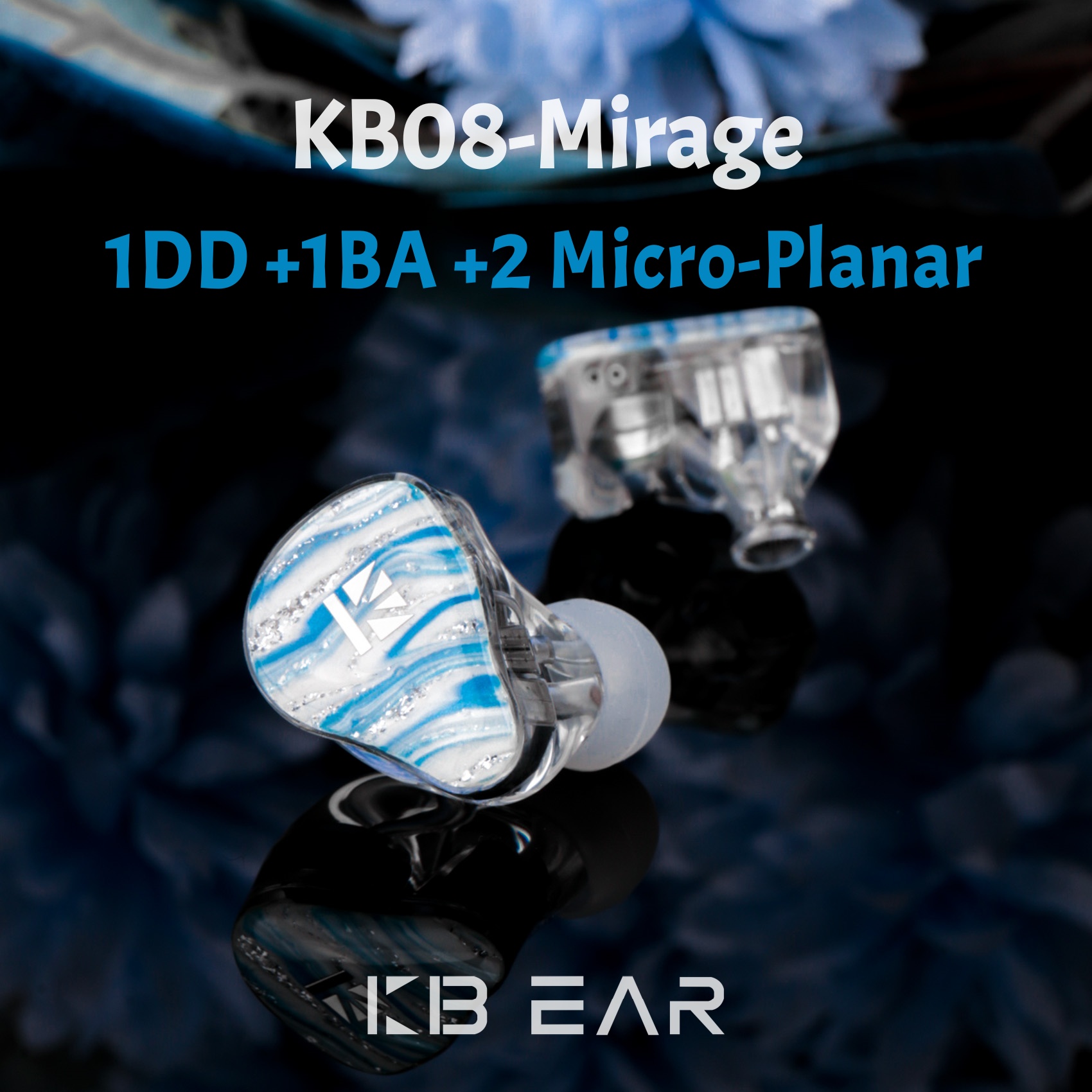 Planar Magnetic Iem Earphones - Auriculares Intrauditivos KBEAR KB08 Mirage IEMS