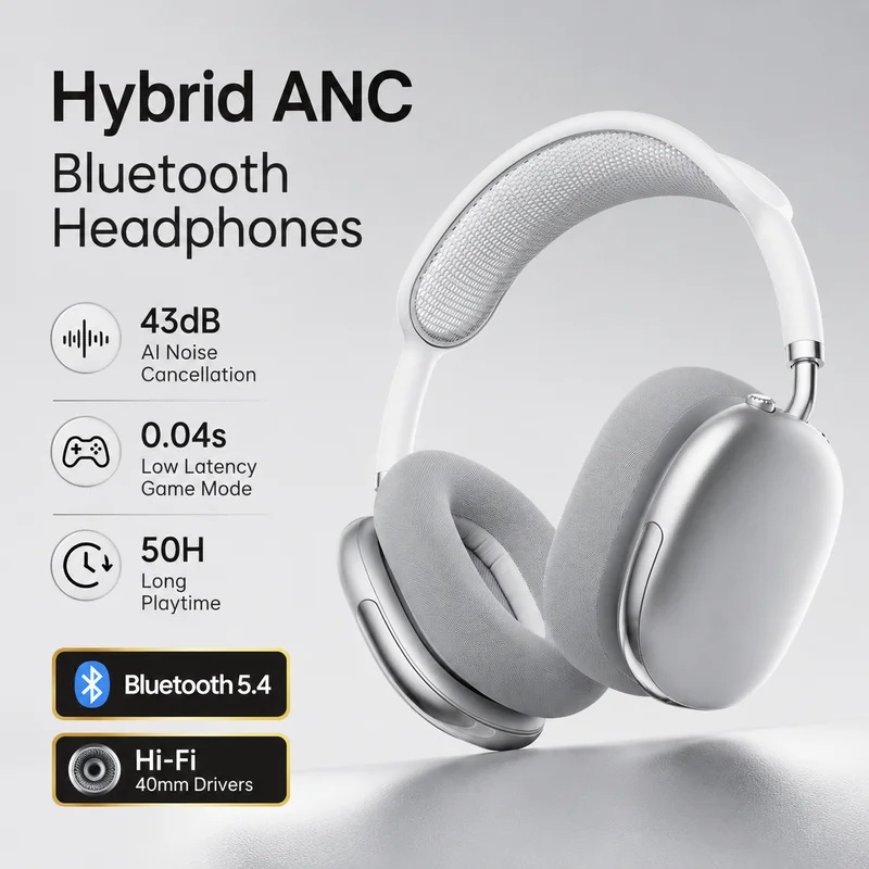 Auriculares inalámbricos Bluet - Anc Wireless Over Ear Headphones reseña y precio