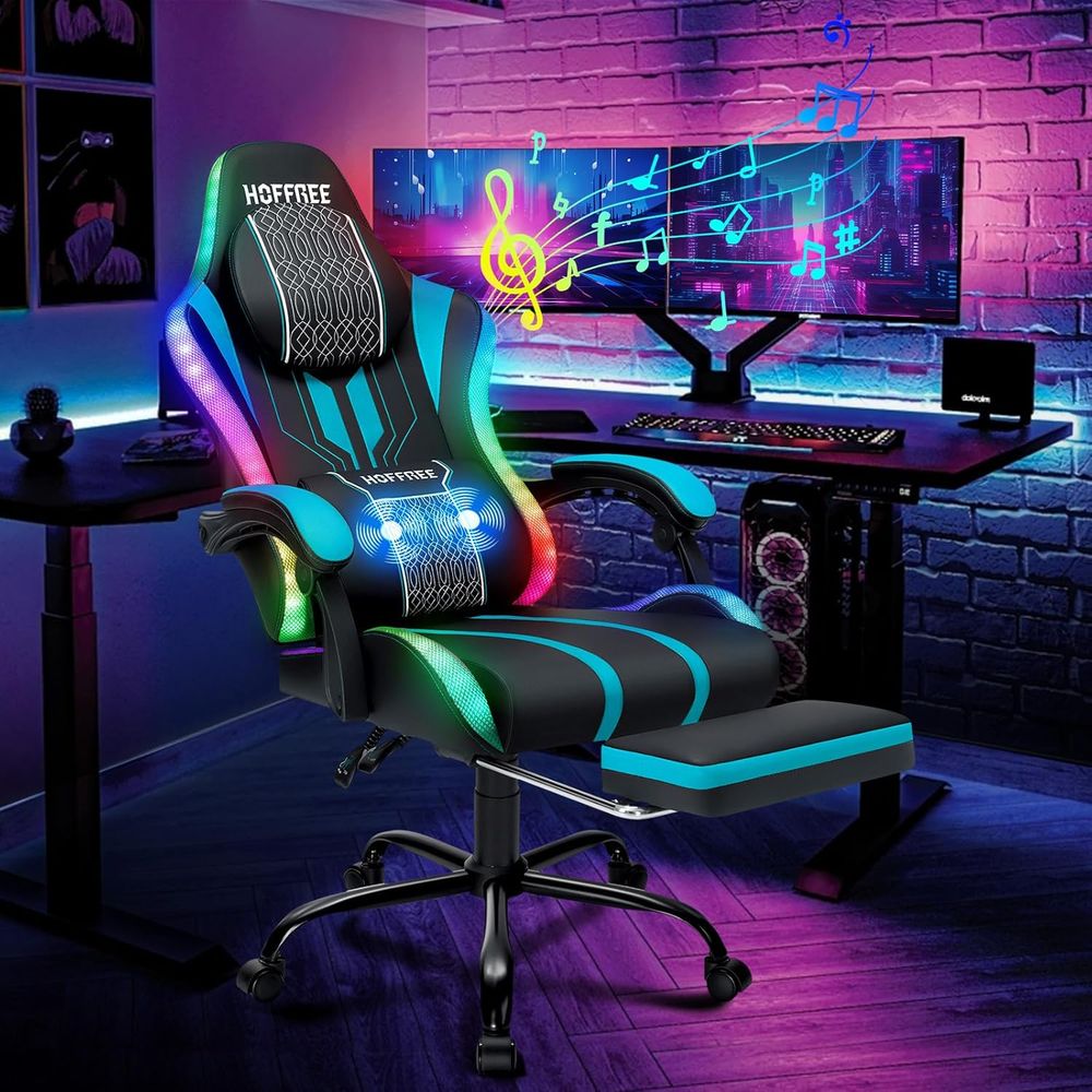 Silla Gamer con Luces LED, Alt - Speakers reseña y precio