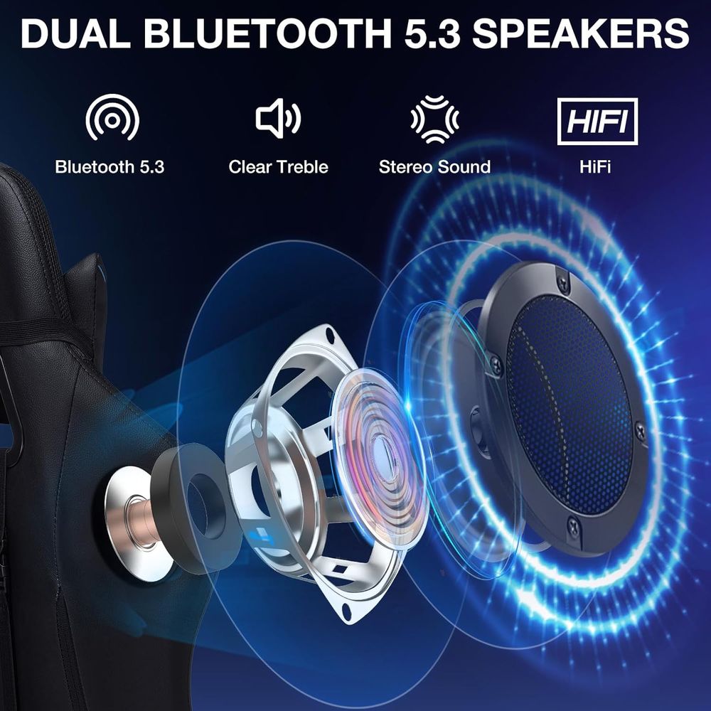 Silla Gaming RGB con Altavoces - Speakers reseña y precio