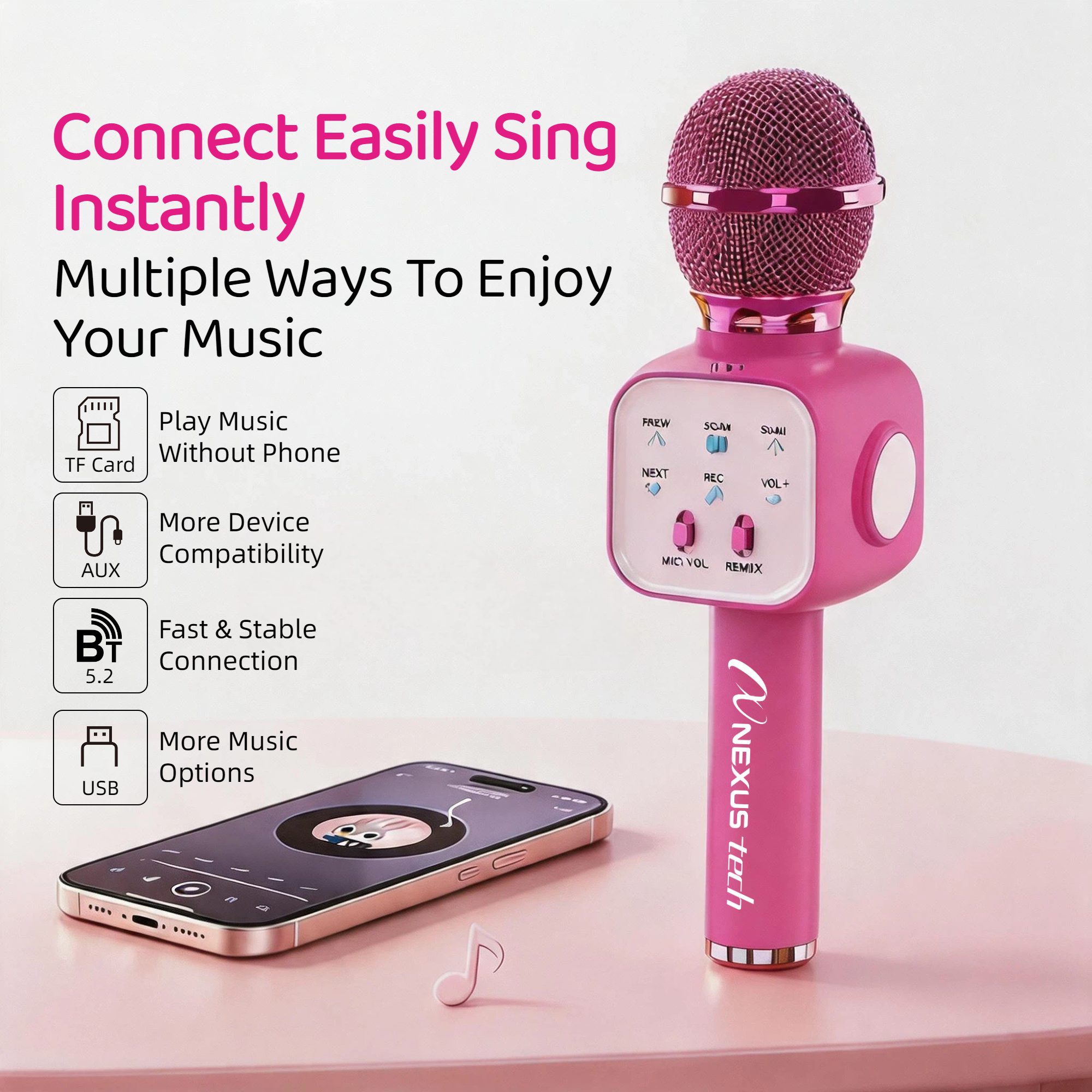 Micrófono de karaoke inalámbri - Speakers reseña y precio