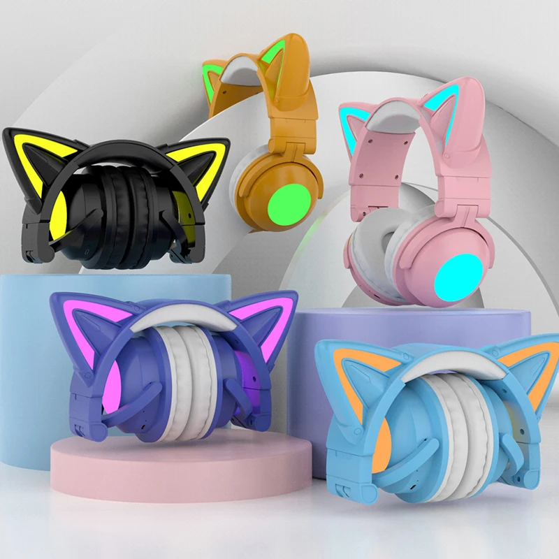 ZW068 auriculares Bluetooth lu - Cat Ear Bluetooth Headset Led reseña y precio